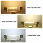 R7S LED COB Dimmer Lampada in vetro Luce plug-in orizzontale a doppia estremità, 78MM 10W, 118mm 20W