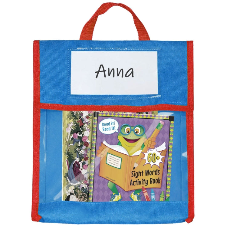 BG20080815 Tote Book Bag Toy Borsa per bambini in età scolare, Yellow, Green, Blue, Red