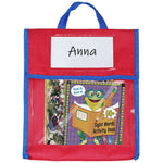 BG20080815 Tote Book Bag Toy Borsa per bambini in età scolare, Yellow, Green, Blue, Red