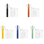 Set di paletta per l'orecchio di stoccaggio del cilindro push-pull da 2 confezioni, 6 PCS/Set Black, 6 PCS/Set Orange, 6 PCS/Set Yellow, 6 PCS/Set Blue, 6 PCS/Set Green, 7 PCS/Set Black, 7 PCS/Set Orange, 7 PCS/Set Yellow, 7 PCS/Set Blue, 7 PCS/Set Green