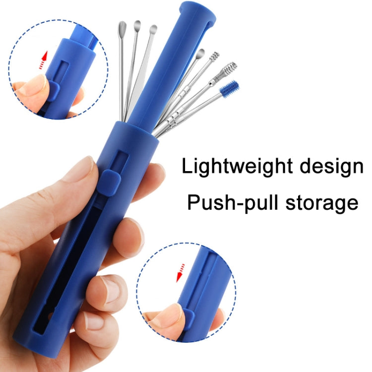 Set di paletta per l'orecchio di stoccaggio del cilindro push-pull da 2 confezioni, 6 PCS/Set Black, 6 PCS/Set Orange, 6 PCS/Set Yellow, 6 PCS/Set Blue, 6 PCS/Set Green, 7 PCS/Set Black, 7 PCS/Set Orange, 7 PCS/Set Yellow, 7 PCS/Set Blue, 7 PCS/Set Green