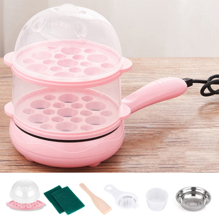 Fornello elettrico per frittata di uova da 350 W, pentola a vapore per padella, spina europea, stile:, Single Layer Set Yellow, Double Layer Set Yellow, Pan+Wood Shovel Yellow, Single Layer Set Pink, Double Layer Set Pink, Pan+Wood Shovel Pink