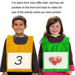 Gilet sportivo Numero di gioco Gilet didattico alfabeto, Yellow, Red, Light Green, Blue