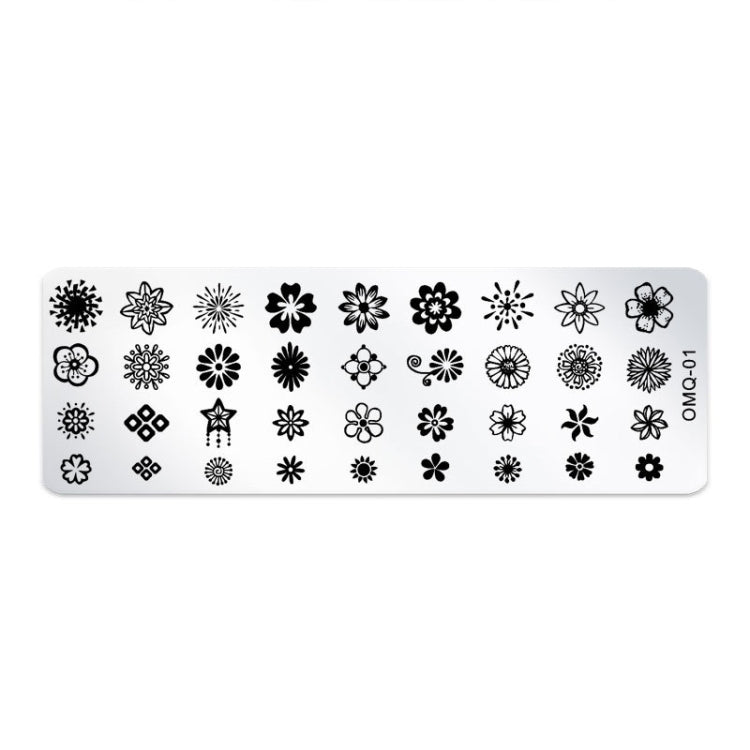 Strumenti per nail art modello di stampa nail art in acciaio inossidabile da 5 pezzi