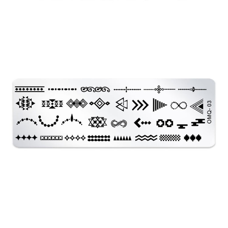 Strumenti per nail art modello di stampa nail art in acciaio inossidabile da 5 pezzi