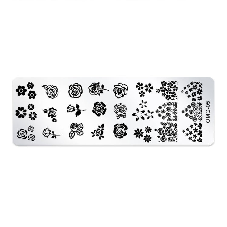 Strumenti per nail art modello di stampa nail art in acciaio inossidabile da 5 pezzi