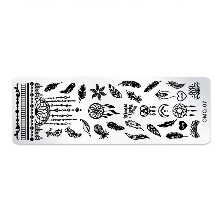 Strumenti per nail art modello di stampa nail art in acciaio inossidabile da 5 pezzi