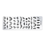 Strumenti per nail art modello di stampa nail art in acciaio inossidabile da 5 pezzi