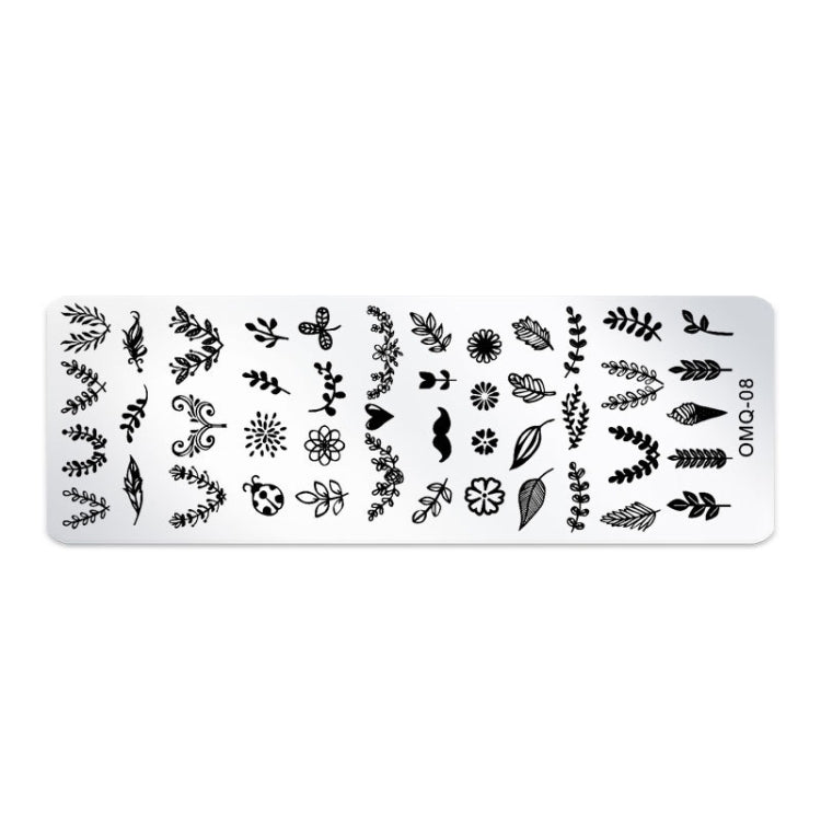 Strumenti per nail art modello di stampa nail art in acciaio inossidabile da 5 pezzi