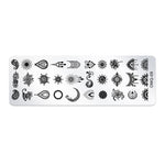 Strumenti per nail art modello di stampa nail art in acciaio inossidabile da 5 pezzi