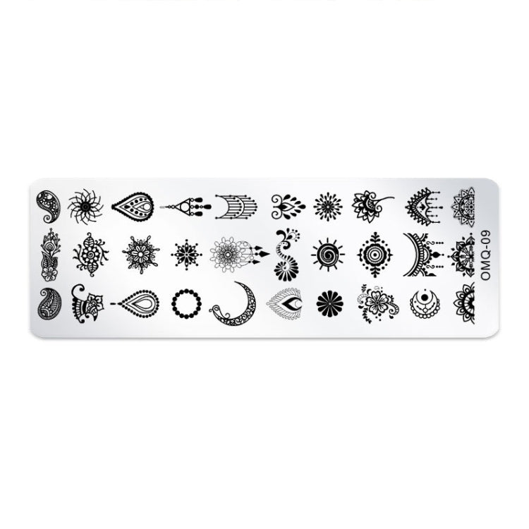 Strumenti per nail art modello di stampa nail art in acciaio inossidabile da 5 pezzi