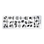 Strumenti per nail art modello di stampa nail art in acciaio inossidabile da 5 pezzi