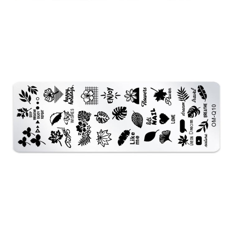 Strumenti per nail art modello di stampa nail art in acciaio inossidabile da 5 pezzi