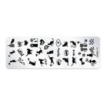 Strumenti per nail art modello di stampa nail art in acciaio inossidabile da 5 pezzi