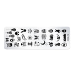 Strumenti per nail art modello di stampa nail art in acciaio inossidabile da 5 pezzi