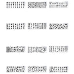 Strumenti per nail art modello di stampa nail art in acciaio inossidabile da 5 pezzi