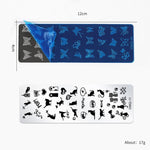 Strumenti per nail art modello di stampa nail art in acciaio inossidabile da 5 pezzi