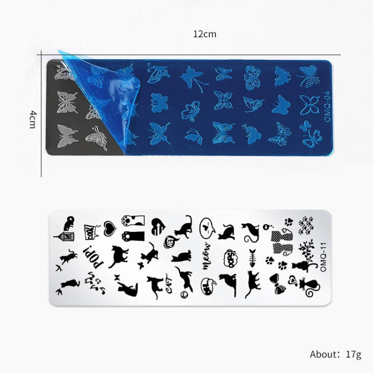 Strumenti per nail art modello di stampa nail art in acciaio inossidabile da 5 pezzi