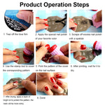 Strumenti per nail art modello di stampa nail art in acciaio inossidabile da 5 pezzi