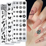 Strumenti per nail art modello di stampa nail art in acciaio inossidabile da 5 pezzi