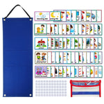 Calendario visivo per bambini con 70 schede e borsa