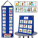 Calendario visivo per bambini con 70 schede e borsa
