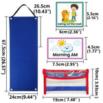 Calendario visivo per bambini con 70 schede e borsa