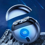 TJ01 Flying Saucer Razor Mini rasoio ricaricabile USB, Dark Gray, Champagne Golden