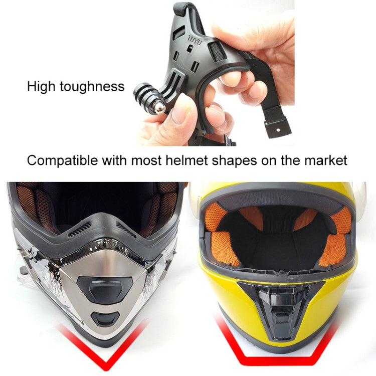 Staffa montaggio casco per action cam e smartphone