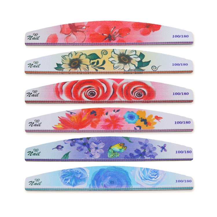 GJ0507 6 in 1 strumenti per nail art Strisce per smalto per unghie, Flower, Fingertip, Christmas, Flame Bird, Watercolor