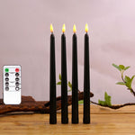 4 PCS B002 Lume di candela a simulazione elettronica a palo lungo con telecomando, B002 Yellow, B002 White