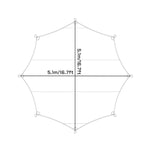 Tenda da esterno ottagonale per tenda da pioggia e protezione solare da campeggio pergola parasole, White, Green, Khaki, Black, Blue