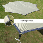 Tenda da esterno ottagonale per tenda da pioggia e protezione solare da campeggio pergola parasole, White, Green, Khaki, Black, Blue