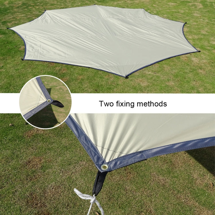 Tenda da esterno ottagonale per tenda da pioggia e protezione solare da campeggio pergola parasole, White, Green, Khaki, Black, Blue