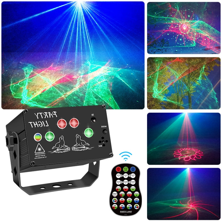 Luce laser mini palco a comando vocale T10 con telecomando