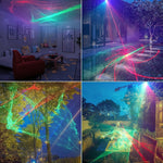 Luce d'atmosfera a luce laser mini palco a comando vocale T10 con telecomando