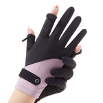 FSN02 1 paio di guanti sottili da ciclismo antiscivolo in seta di ghiaccio resistente ai raggi UV traspiranti, Free Code