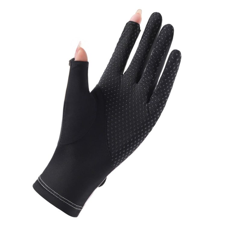 FSN02 1 paio di guanti sottili da ciclismo antiscivolo in seta di ghiaccio resistente ai raggi UV traspiranti, Free Code