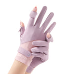 FSN02 1 paio di guanti sottili da ciclismo antiscivolo in seta di ghiaccio resistente ai raggi UV traspiranti, Free Code