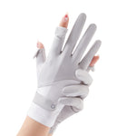 FSN02 1 paio di guanti sottili da ciclismo antiscivolo in seta di ghiaccio resistente ai raggi UV traspiranti, Free Code