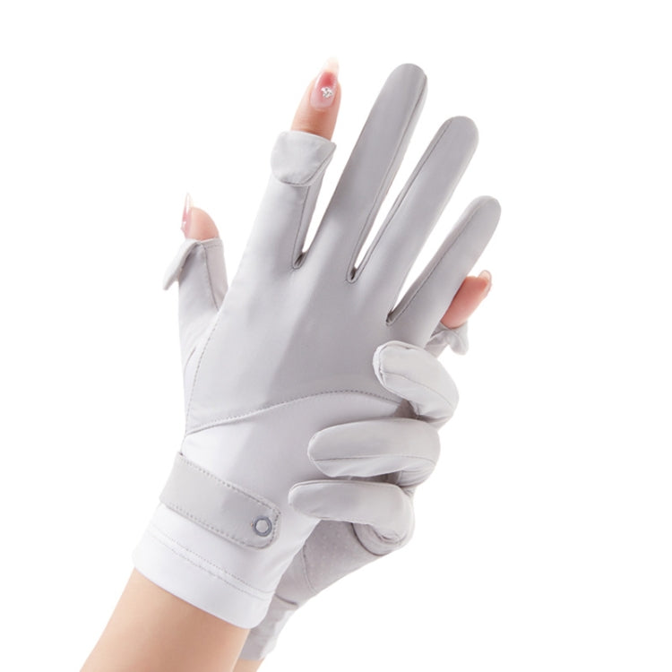 FSN02 1 paio di guanti sottili da ciclismo antiscivolo in seta di ghiaccio resistente ai raggi UV traspiranti, Free Code