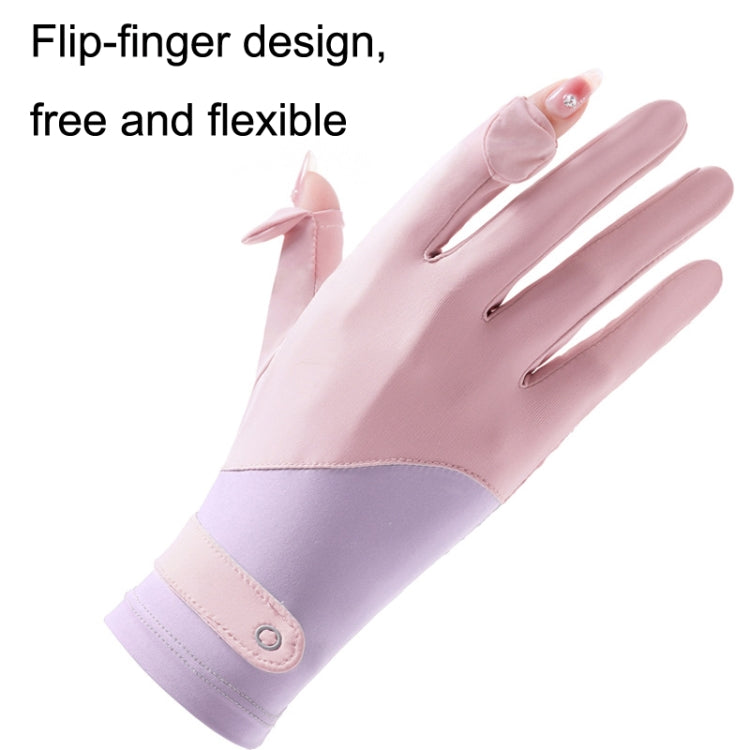 FSN02 1 paio di guanti sottili da ciclismo antiscivolo in seta di ghiaccio resistente ai raggi UV traspiranti, Free Code