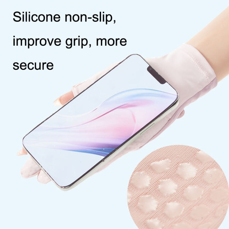 FSN02 1 paio di guanti sottili da ciclismo antiscivolo in seta di ghiaccio resistente ai raggi UV traspiranti, Free Code