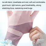 FSN02 1 paio di guanti sottili da ciclismo antiscivolo in seta di ghiaccio resistente ai raggi UV traspiranti, Free Code