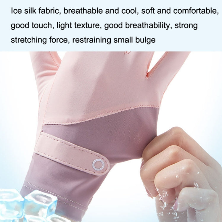 FSN02 1 paio di guanti sottili da ciclismo antiscivolo in seta di ghiaccio resistente ai raggi UV traspiranti, Free Code