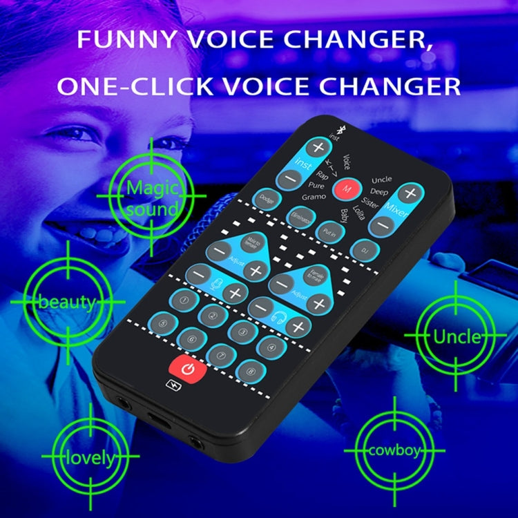 M10 Mobile Computer Sound Card Mini Voice Changer K Song Recording Bluetooth Voice Changer, M10