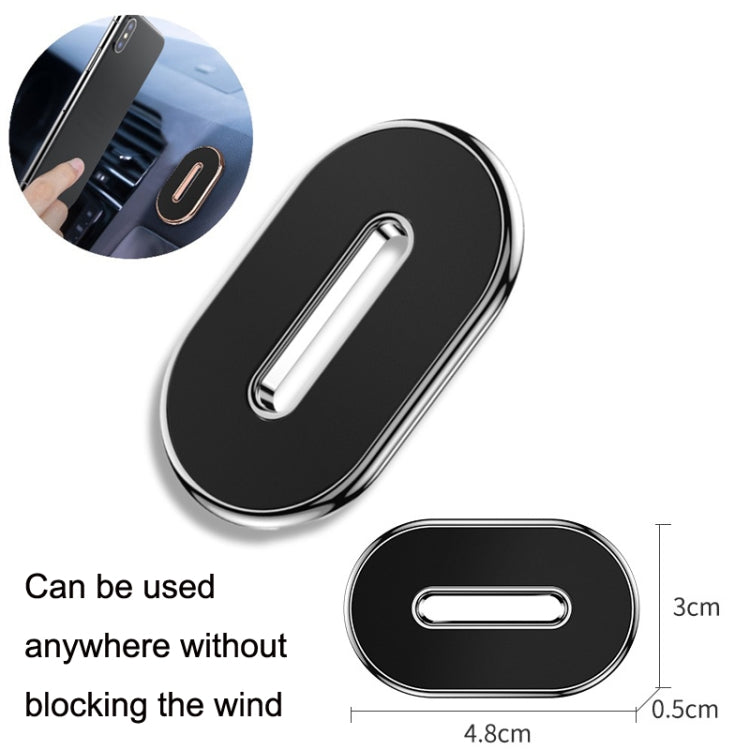 Mini supporto per telefono cellulare con aspirazione magnetica per cruscotto dell'auto 3PCS Q10, Black, Silver, Gold