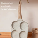 Maifan Stone Padella Antiaderente Egg Burger Padella Universale Fornello A Induzione, Four Hole, Dual Hole
