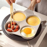 Maifan Stone Padella Antiaderente Egg Burger Padella Universale Fornello A Induzione, Four Hole, Dual Hole