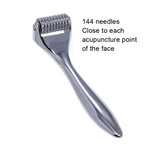 Massaggiatore facciale spinato in metallo con rullo per strumenti dimagranti viso, Metal Roller